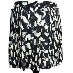 BANANA REPUBLIC Black & White Pleated Zipper Skirt - Women's 10